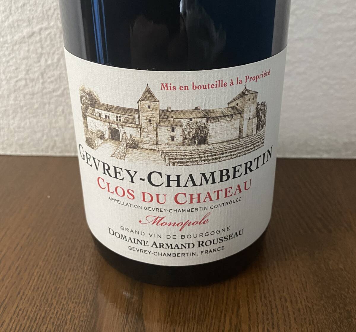 アルマンルソージュヴレイシャンベルタン クロデュシャトー モノポール 2020 赤ワイン 貴重 セラー保菅 残り1本拍卖