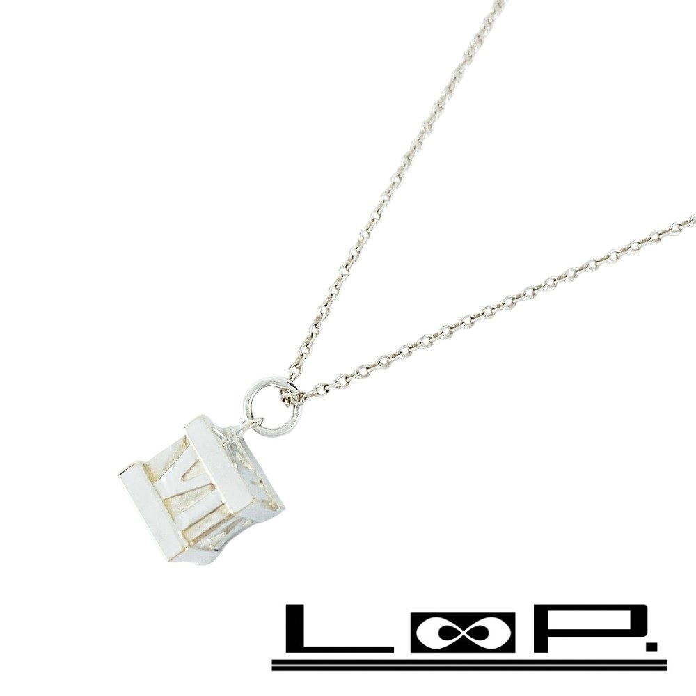 ■美品■ ティファニー アトラス キューブ ネックレス アクセサリー シルバー SV 925 【427176】5拍卖
