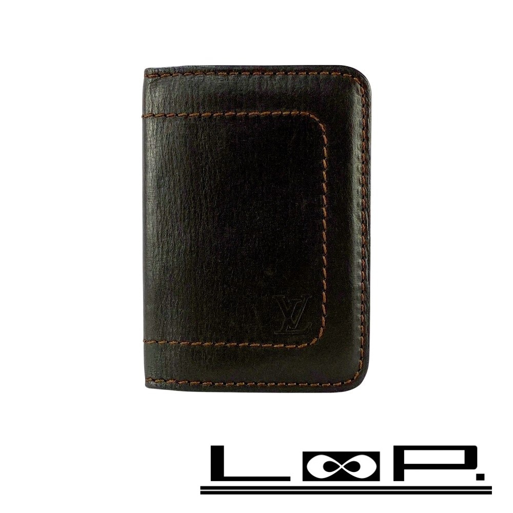 ■中古■ ルイヴィトン オーガナイザー ドゥポッシュ カードケース 名刺入れ ユタ カフェ ブラウン M92997 箱 【442902】10拍卖