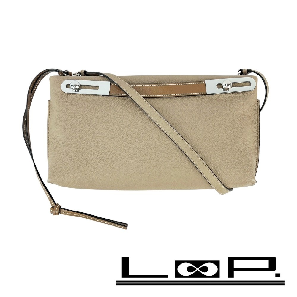 ■新同■ ロエベ ミッシー スモール ハンド ショルダーバッグ 2WAY レザー ブラウン 【365829】7拍卖