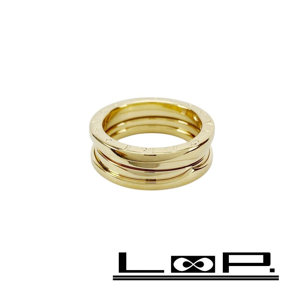 ■新同■磨き済■ ブルガリ ビーゼロ B-zero1 リング 指輪 アクセサリー ゴールド YG 750 9.1g #55 【372926】5拍卖