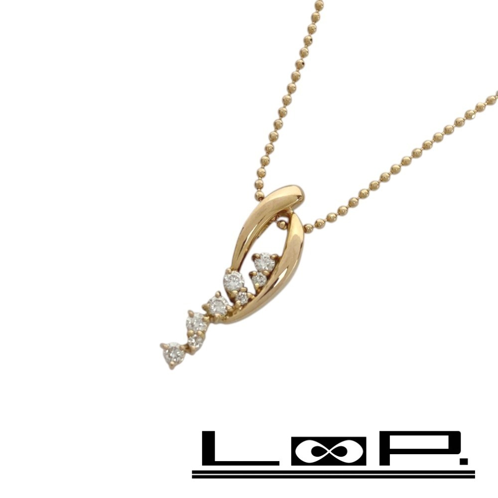 ■新同■ ノンブランド ネックレス アクセサリー ピンクゴールド ダイヤモンド K18 PG 750 D 0.010ct 3.5g 【384417】3拍卖