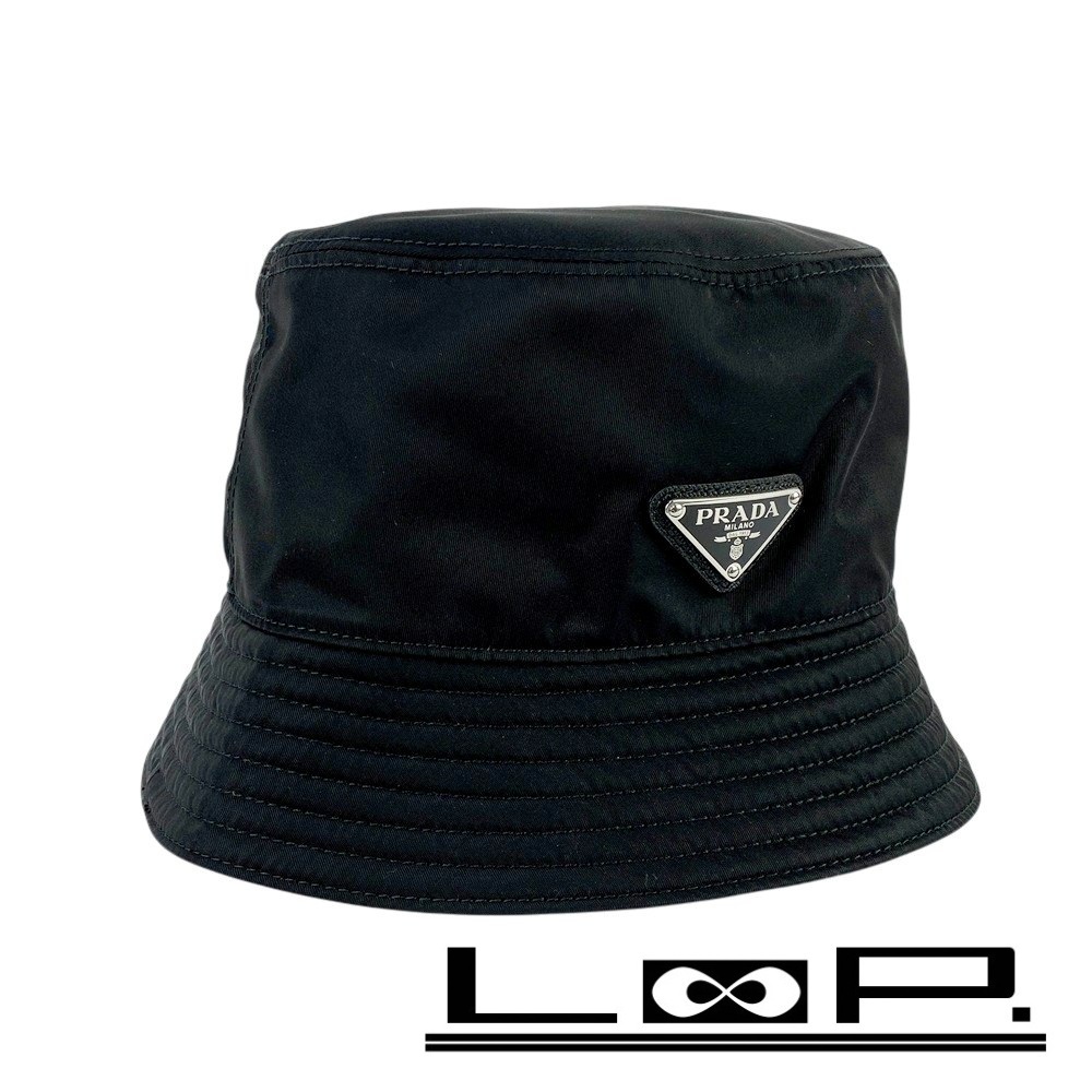 ■新同■ プラダ Re-Nylon バケット ハット 帽子 ファッション テスート ブラック NERO #L 【24645】5拍卖