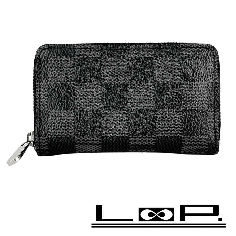 ■美品■ ルイヴィトン ジッピーコインパース 財布 小銭入れ コインケース ダミエ グラフィット N63076 箱【457524】13拍卖