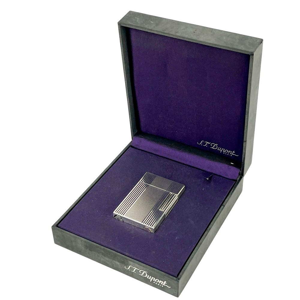 ■1円~■新同■ デュポン ライター 煙草 タバコ シルバー SS 箱 1スタ 【433320】5拍卖