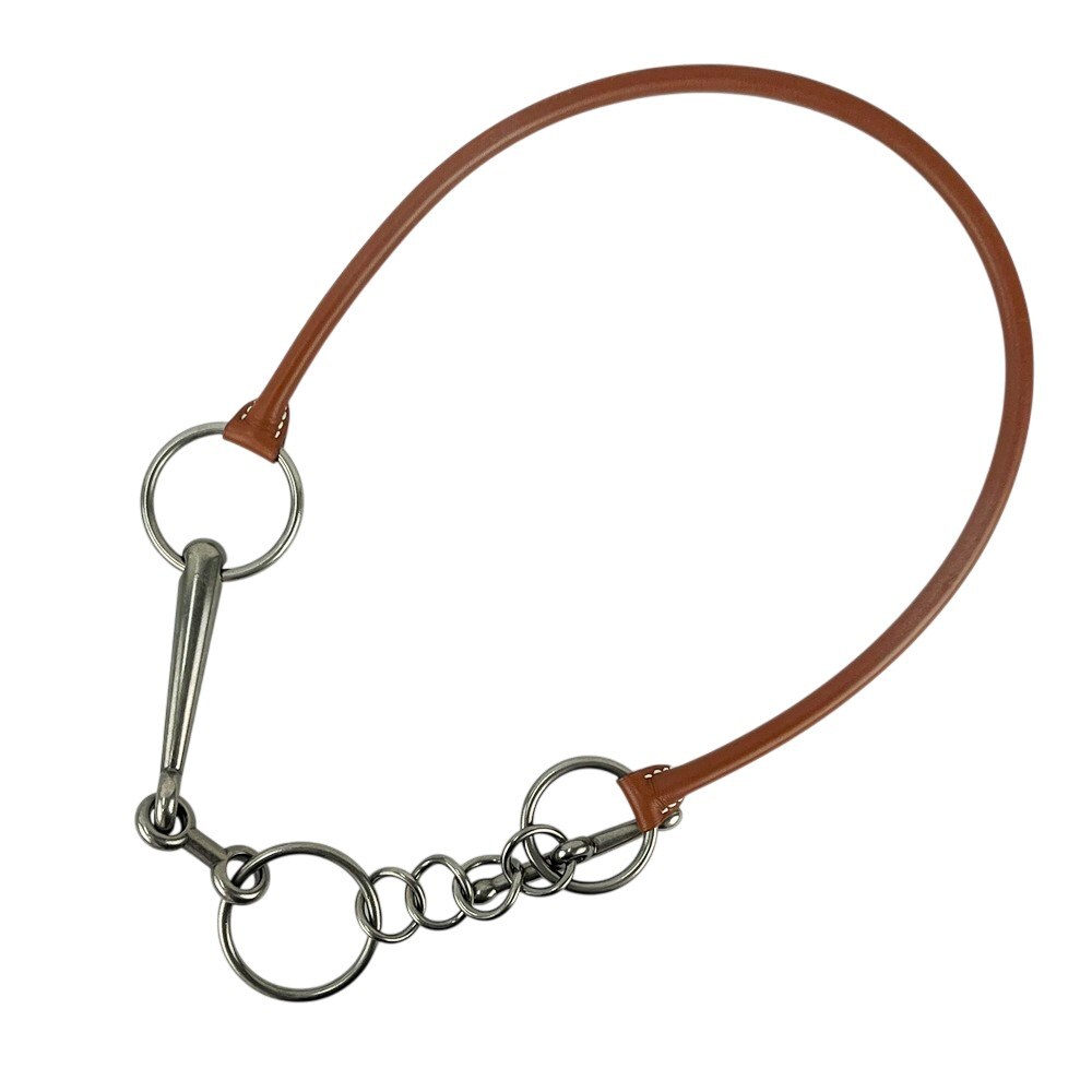 ■1円~■美品■ エルメス ベルト チェーン フープ レザー SS ブラウン シルバー 1スタ 【436321】7拍卖