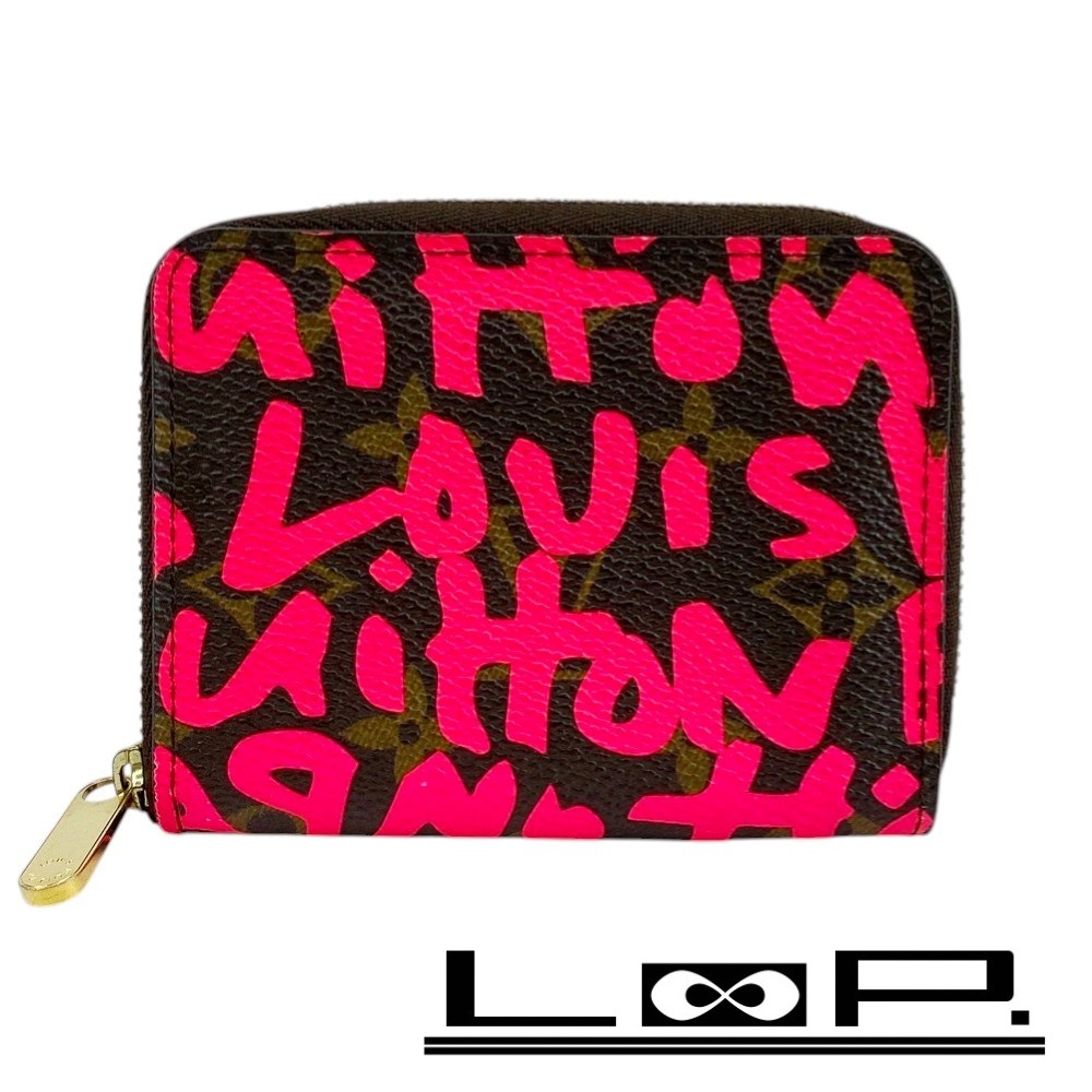 ■美品■ ルイヴィトン ジッピー コインパース コインケース 小銭入れ モノグラム グラフィティ ピンク M93707 【388934】5拍卖