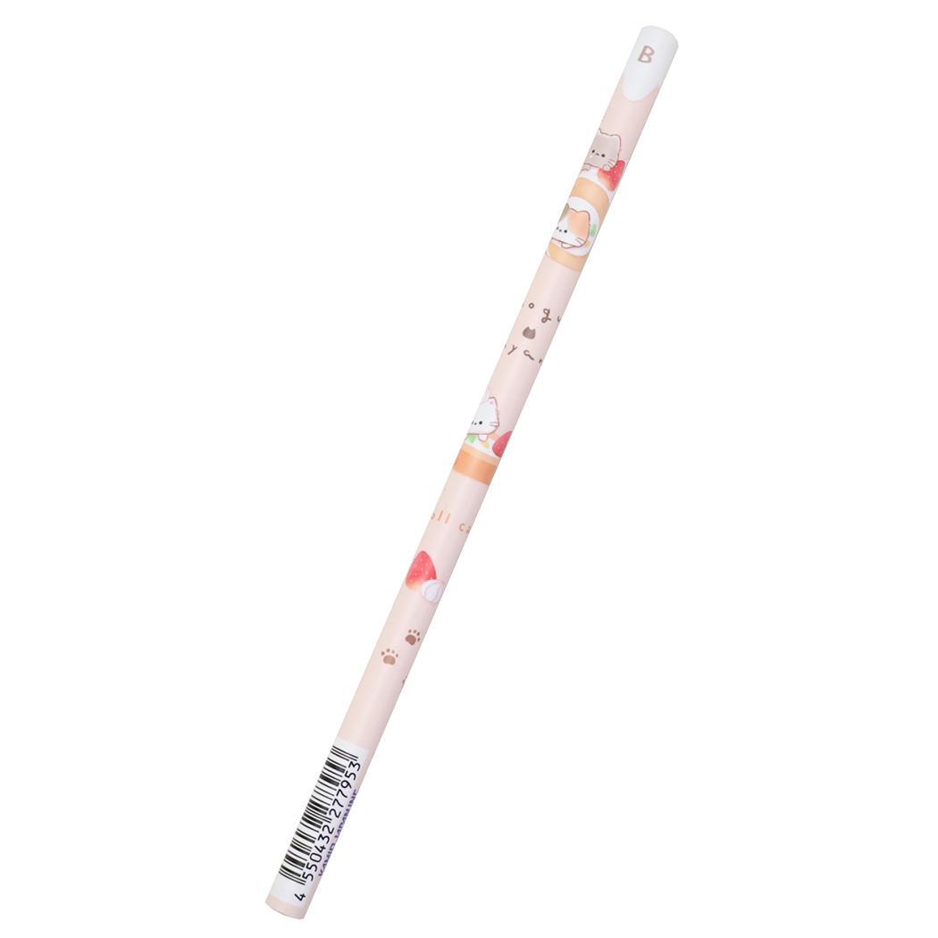 えんぴつ マット軸鉛筆B もぐにゃん ロールケーキ カミオジャパン 新学期準備文具 筆記用具 グッズ拍卖