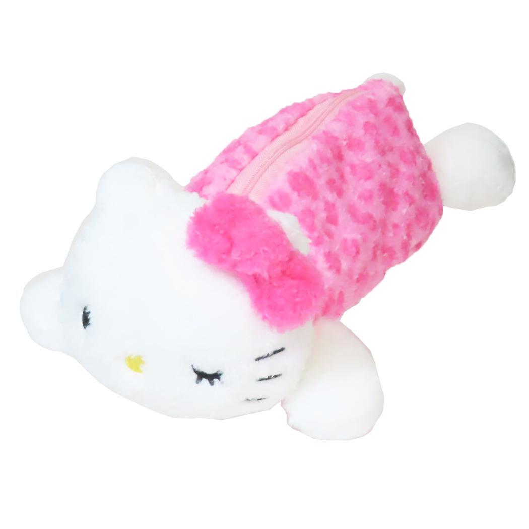 ハローキティ ペンケース くたっとペンポーチ ヒョウ柄 サンリオ カミオジャパン 筆箱 新学期準備文具 キャラクター グッズ拍卖