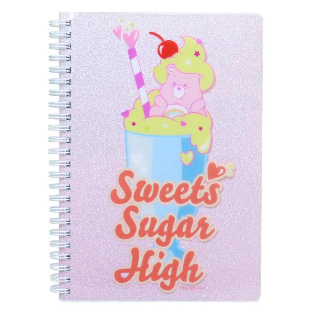 ケアベア リングノート A5ノート ラメ サマー CareBears S&C 方眼ノート ミニノート キャラクター グッズ拍卖
