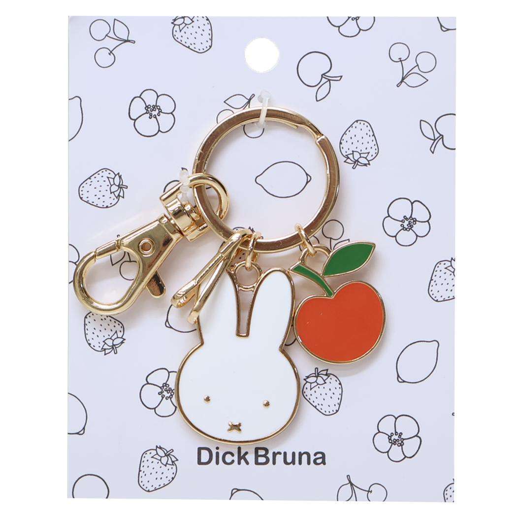 ミッフィー キーリング BRUNA FACE&MOTIF 合金チャーム リンゴ ディックブルーナ エフエービージャパン バッグチャ拍卖
