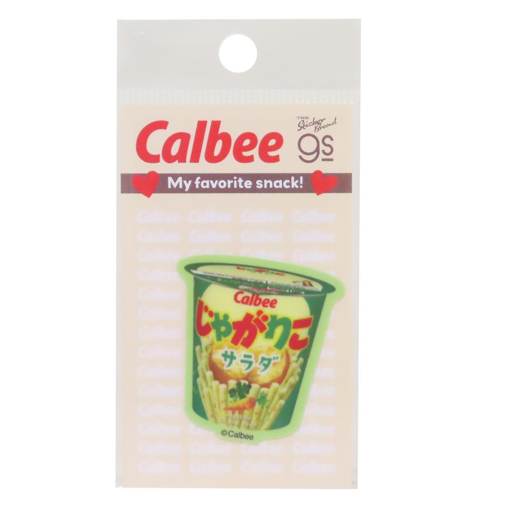カルビー じゃがりこ ダイカットシール グリッターミニステッカー サラダ お菓子パッケージ ゼネラルステッカー 耐水耐光 キャラク拍卖