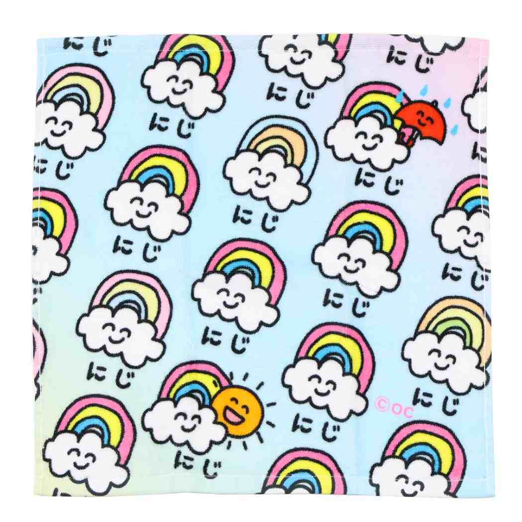 おえかきさん ミニタオル ハンドタオル にじさん オクタニ 汗拭きタオル かわいい グッズ拍卖