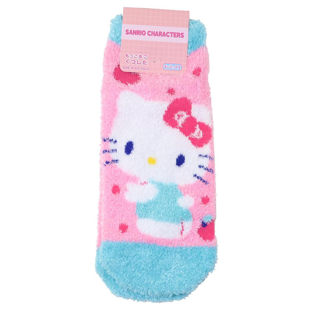 ハローキティ 女性用防寒靴下 もっこもこ靴下 シンプルかわいい サンリオ スモールプラネット レディースソックス ウォーマー雑貨拍卖