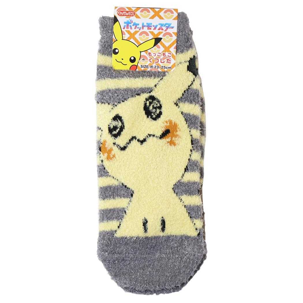 ポケットモンスター 女性用防寒靴下 もっこもこ靴下 ミミッキュ ボーダー ポケモン スモールプラネット ウォーマー雑貨 キャラクタ拍卖