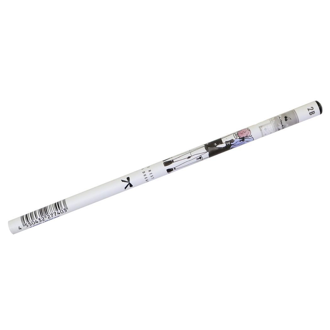 LIKEオルチャン 鉛筆 2B 丸軸 モノクロリボン タテ カミオジャパン えんぴつ 新学期準備文具 筆記用具 小学生 かわいい拍卖