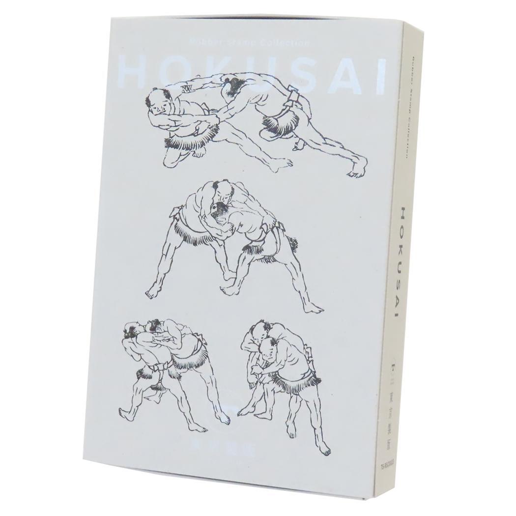 葛飾北斎 ハンコ ラバースタンプコレクション HOKUSAI 相撲セット フレームウエア 浮世絵 手帳デコ グッズ拍卖