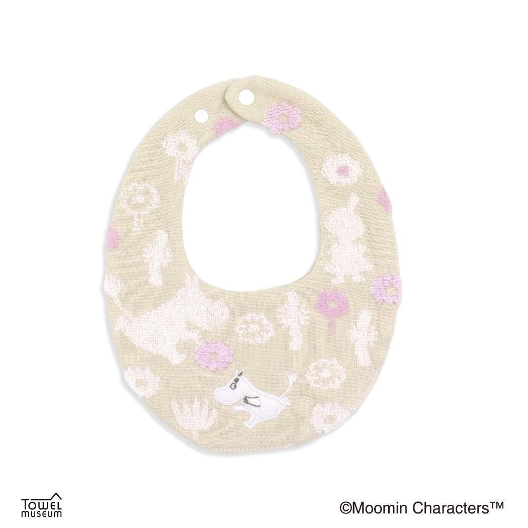 ムーミン ベビービブ フルフィーコットンガーゼパイルスタイB フラワーピクニック ピンク 北欧 タオル美術館 プレゼント かわいい拍卖