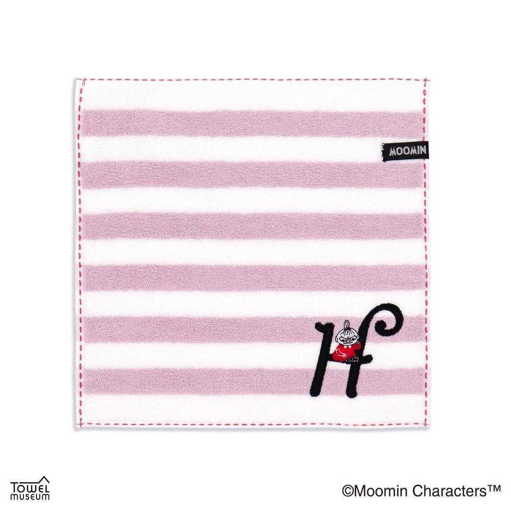 ムーミン ミニタオル フルフィーコットン ハンカチタオル イニシャルステッチ リトルミイ H 北欧 タオル美術館 プレゼント かわ拍卖