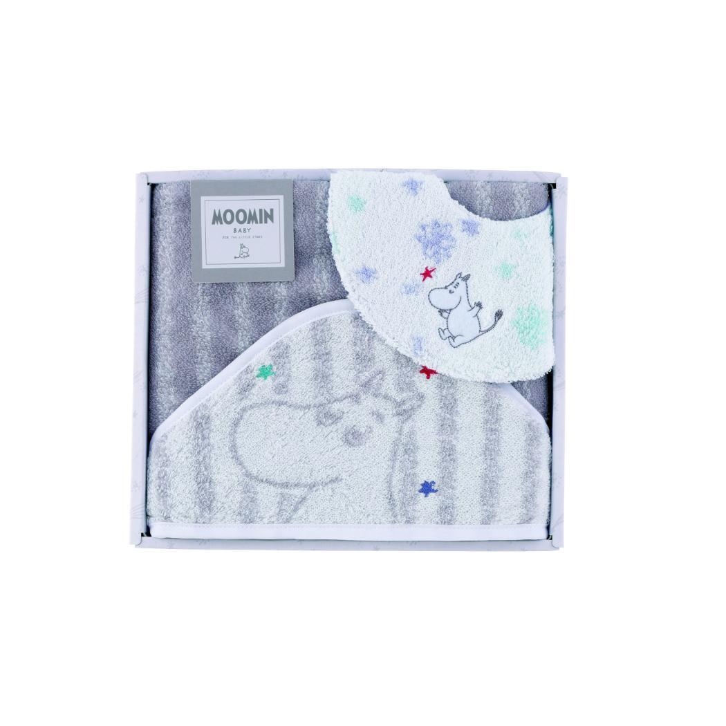 ムーミン ベビー用品 スターギフト スタイx1、おくるみx1 北欧 タオル美術館 プレゼント かわいい キャラクター グッズ拍卖
