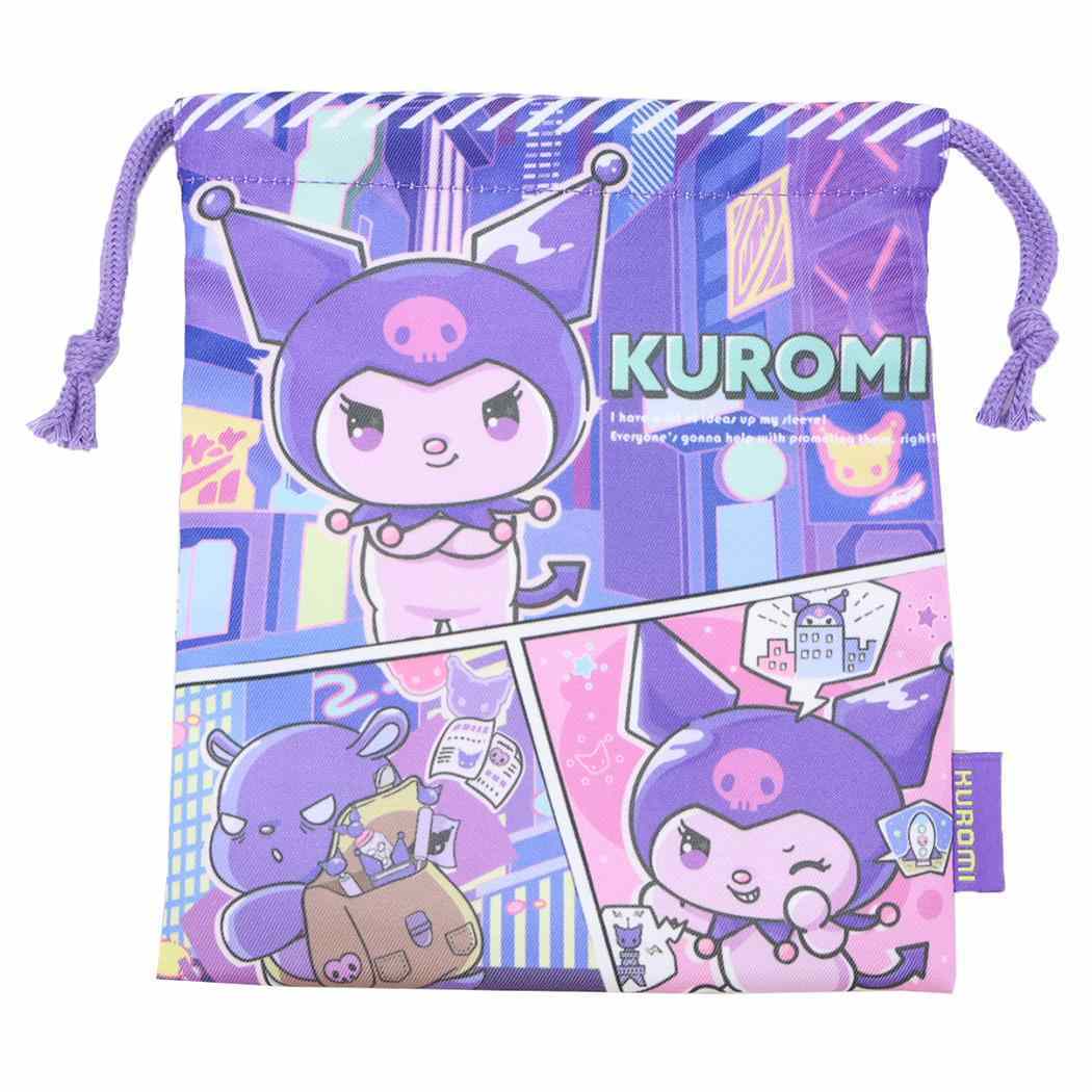 クロミ 巾着袋 きんちゃくポーチ コミック サンリオ ジェイズプランニング 新学期準備雑貨 小物入れ キャラクター グッズ拍卖