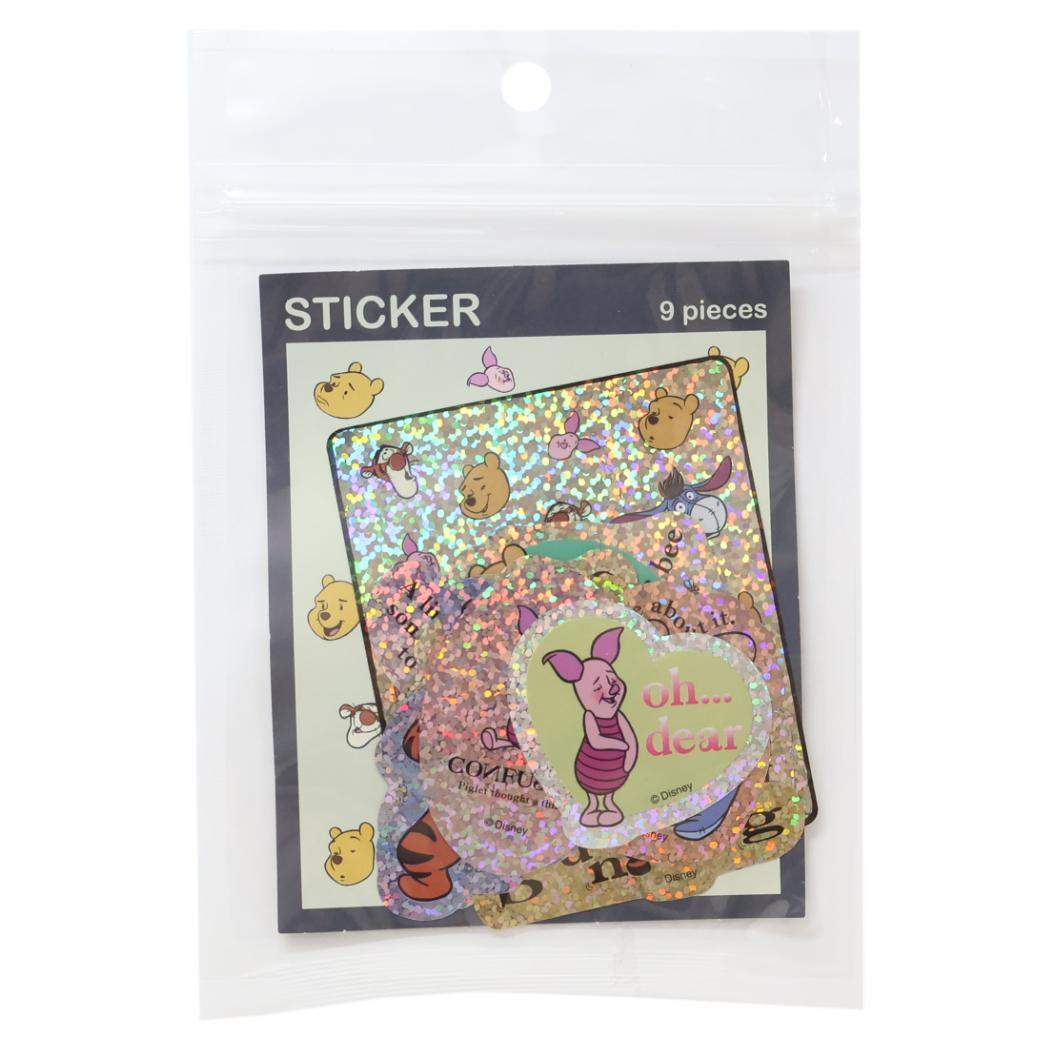 くまのプーさん フレークシール フレークステッカーS ディズニー S&C デコレーション DECOシール キャラクター グッズ拍卖