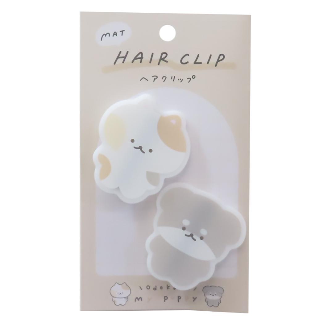 ヘアアクセ マットヘアクリップ ODEKAKE MY PUPPY カミオジャパン 前髪クリップ かわいい グッズ拍卖