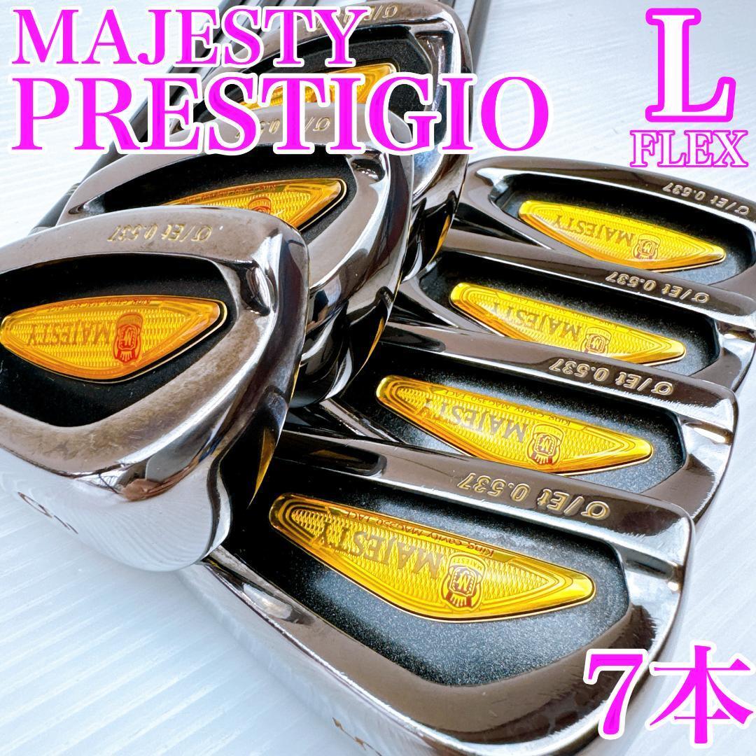 【状態良好】マジェスティ プレステジオ レディース アイアンセット 7本 (L)/MAJESTY PRESTIGIO 金 ゴールド 女性・初心者拍卖