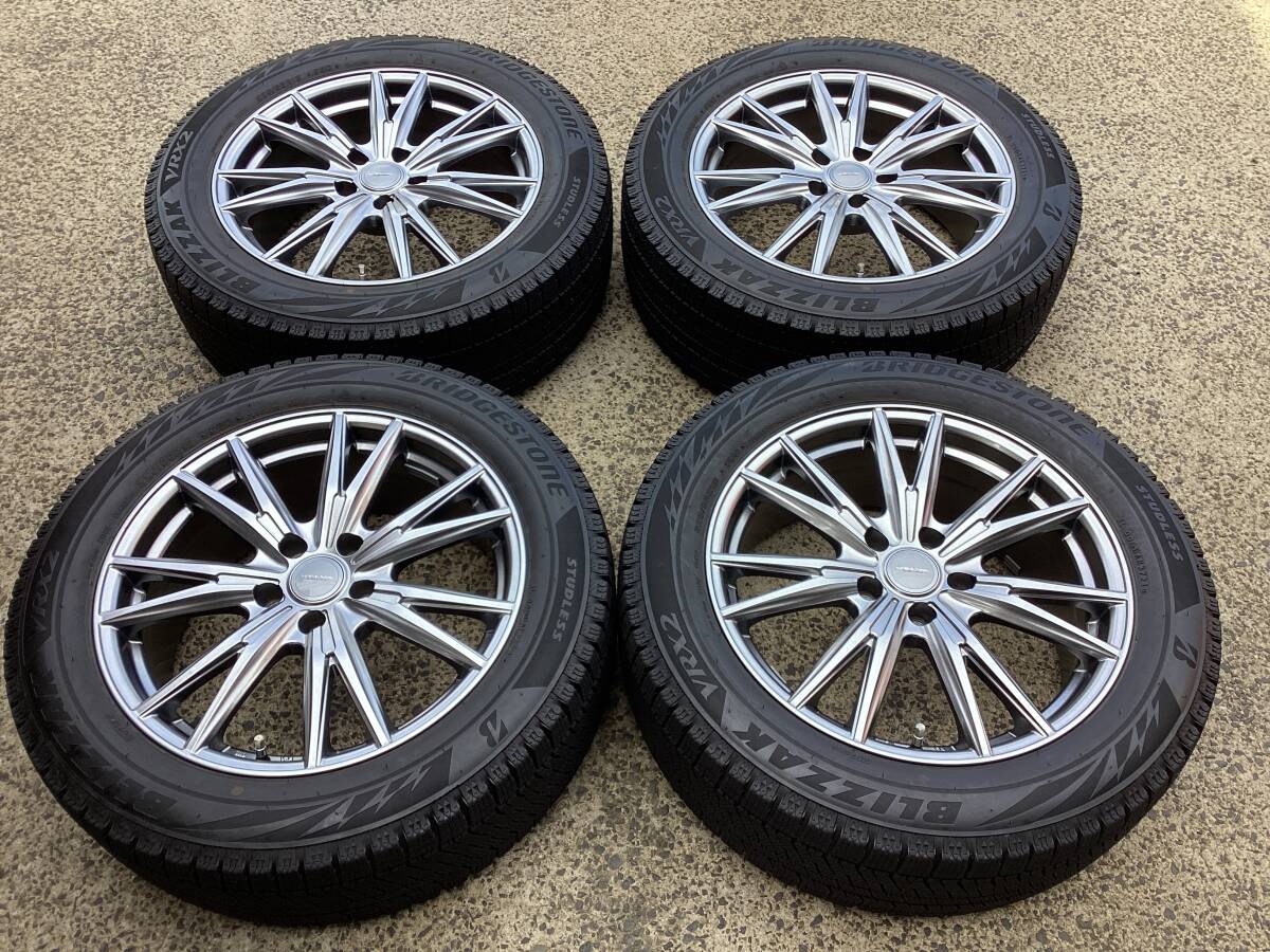 M8883 WEDS 18インチ 7.5 +38 114.3/5H&225/55R18 ブリザック VRX2 スタッドレス 4本 デリカD5 アウトランダー拍卖