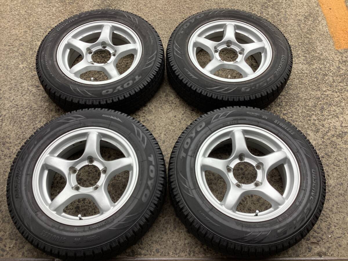 M8940 ジムニー に! 5.5J +20 139.7 5H 16インチアルミ&175/80R16 スタッドレスタイヤ4本セット☆彡拍卖