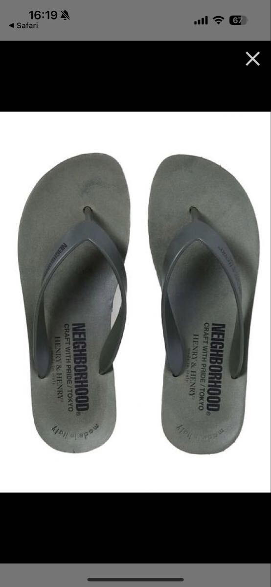 未使用 22SS ネイバーフッド x HENRY & HENRY RB- SANDAL オリーブ Lサイズ NEIGHBORHOOD ヘンリーヘンリー made in italy拍卖