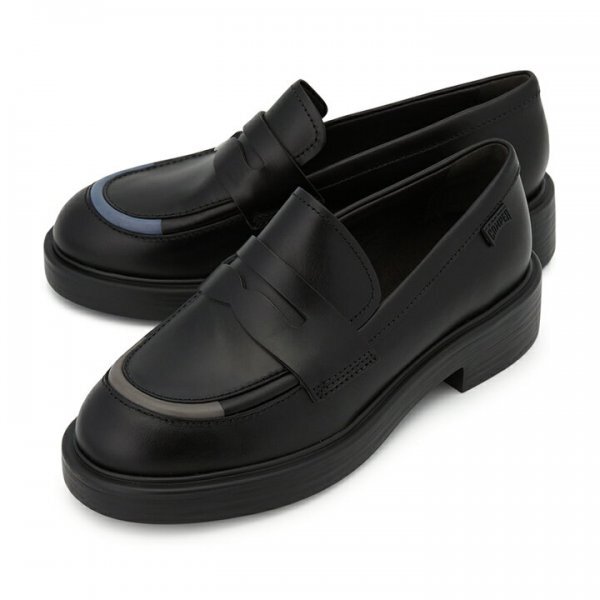 J355 CAMPER カンペール Twins ツインズ フラット シューズ ローファー 革 レザー K201687-001 レディース ブラック系 サイズ 39 靴拍卖