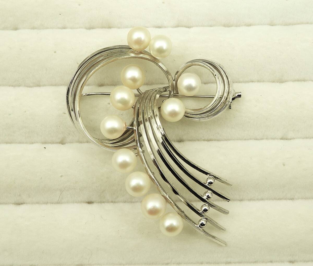 SILVER パール・真珠 ブローチ 約11.85g 現状品 売り切り拍卖