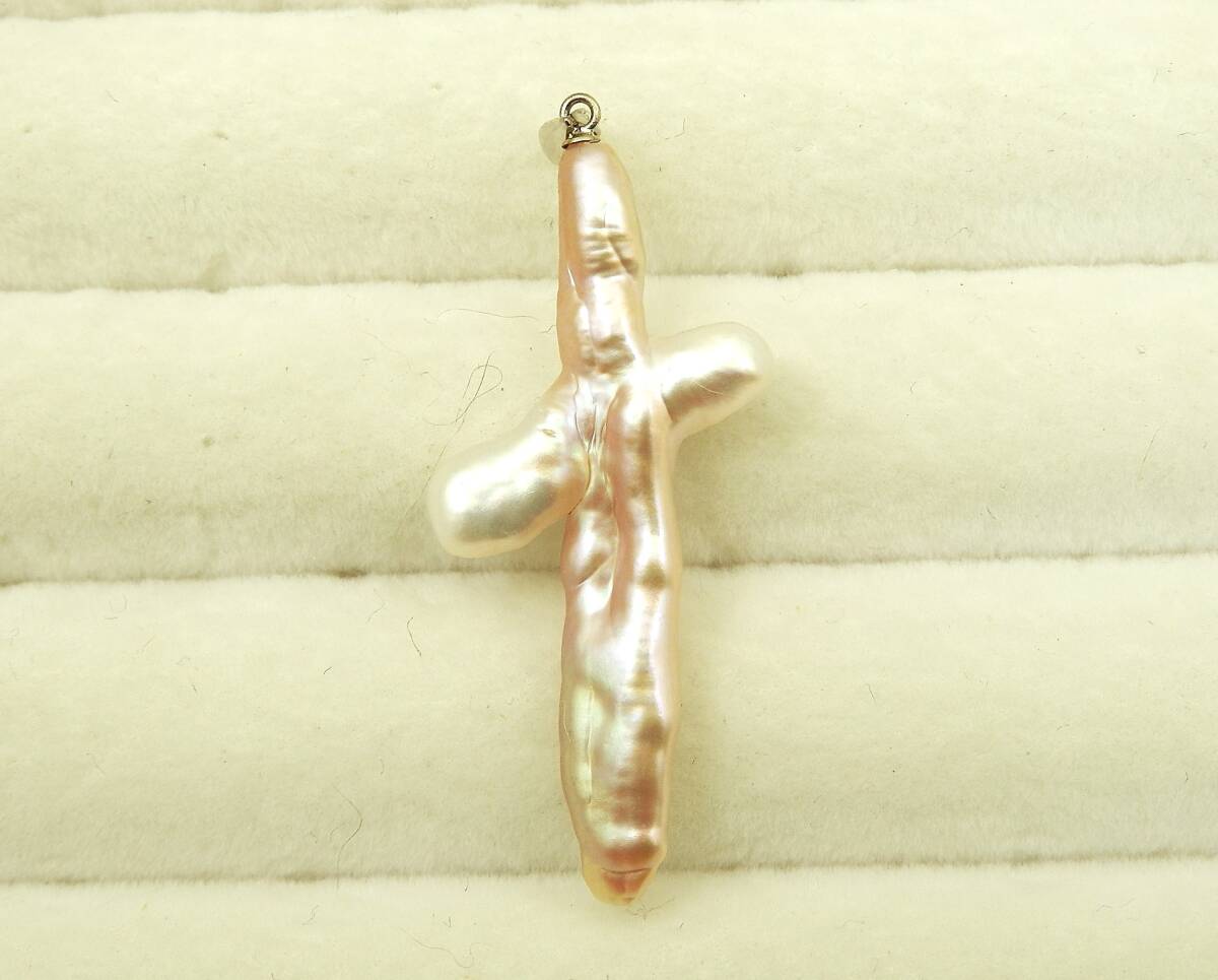 K14WG バロックパール クロス トップ 約2.73g 現状品 売り切り拍卖