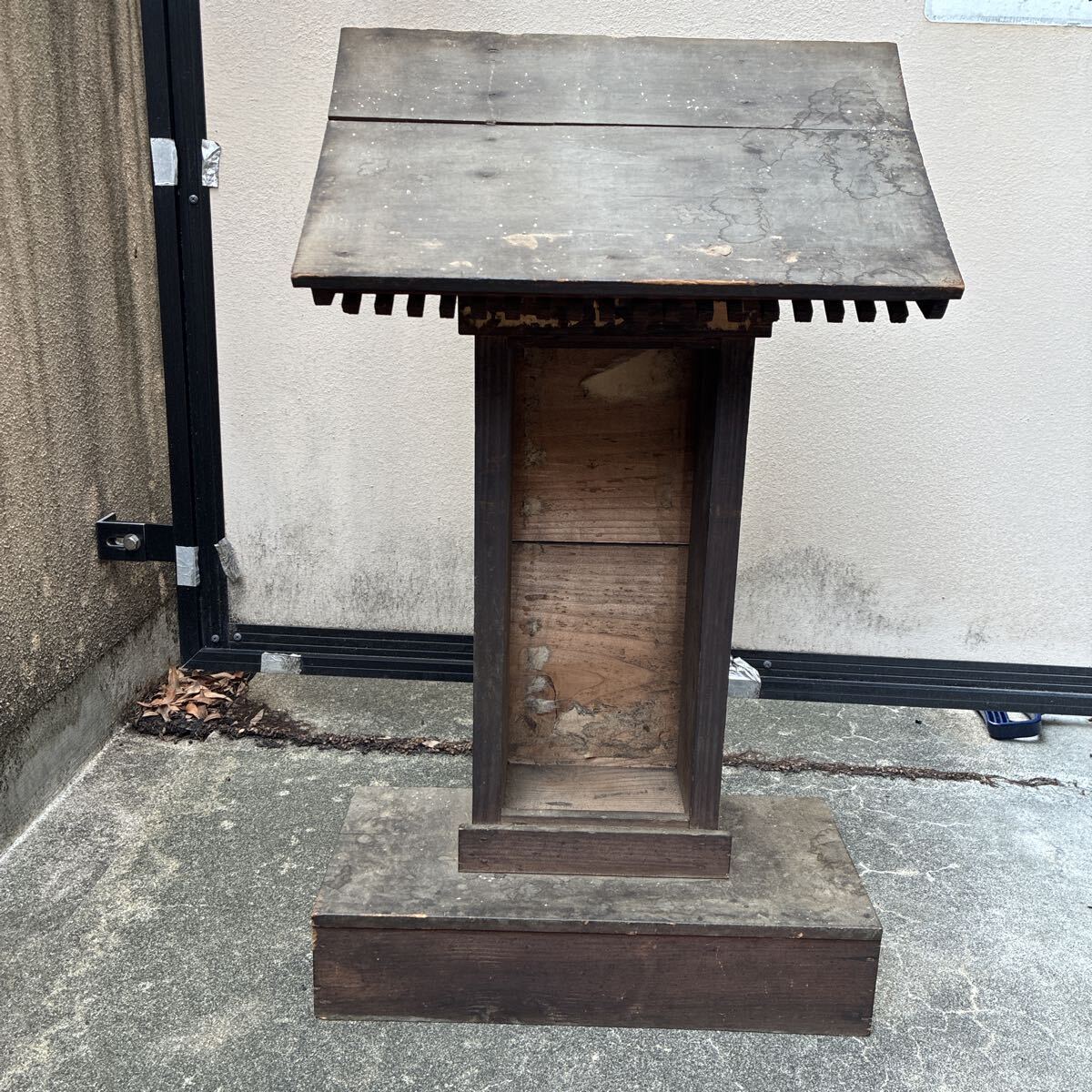 厨子 祠 社 時代物 仏教美術 古道具 アンティーク  仏像 丸石神 道祖真拍卖