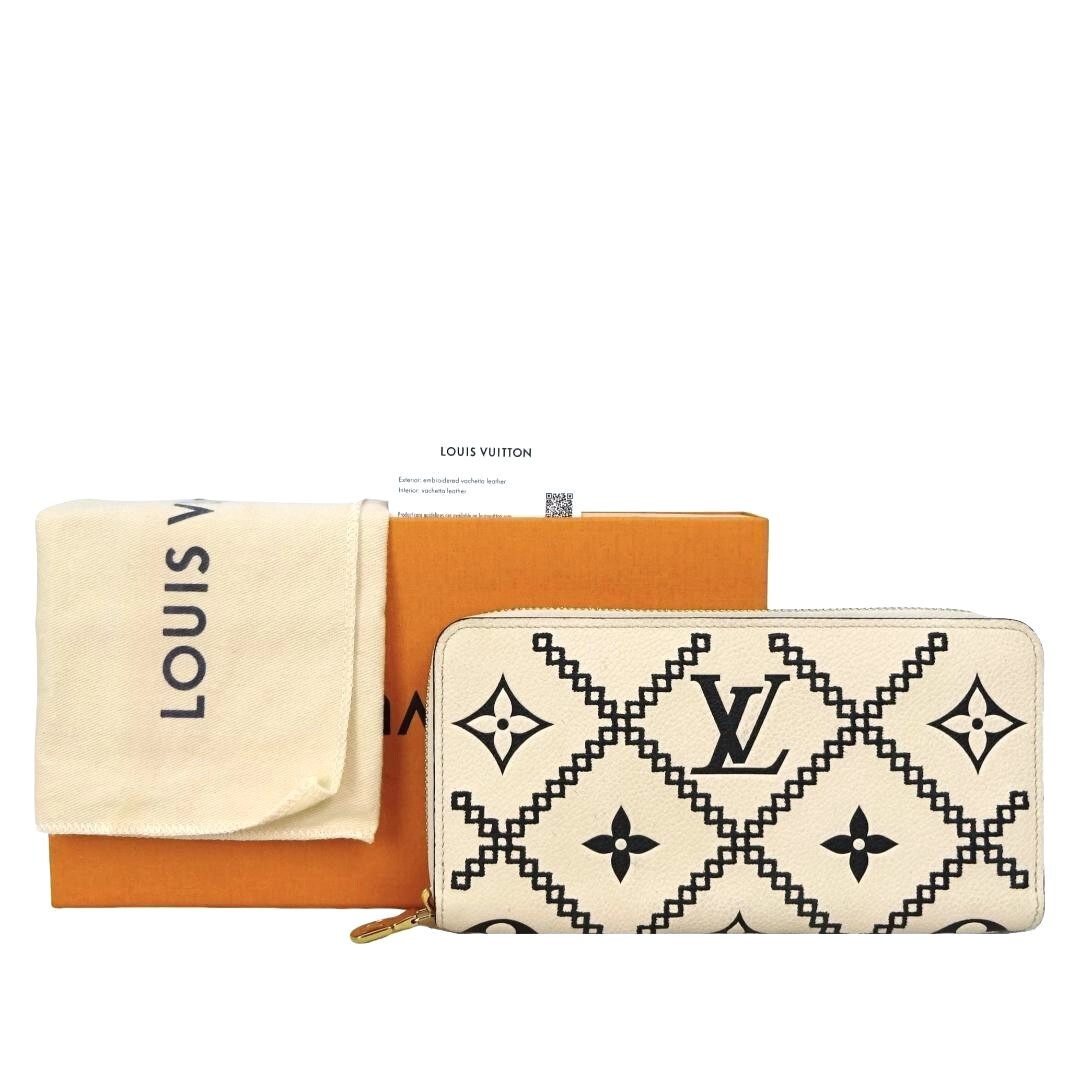本物 超美品■ルイヴィトン■モノグラム・アンプラント ブロデリー M81141 ジッピー・ウォレット ラウンドファスナー長財布拍卖
