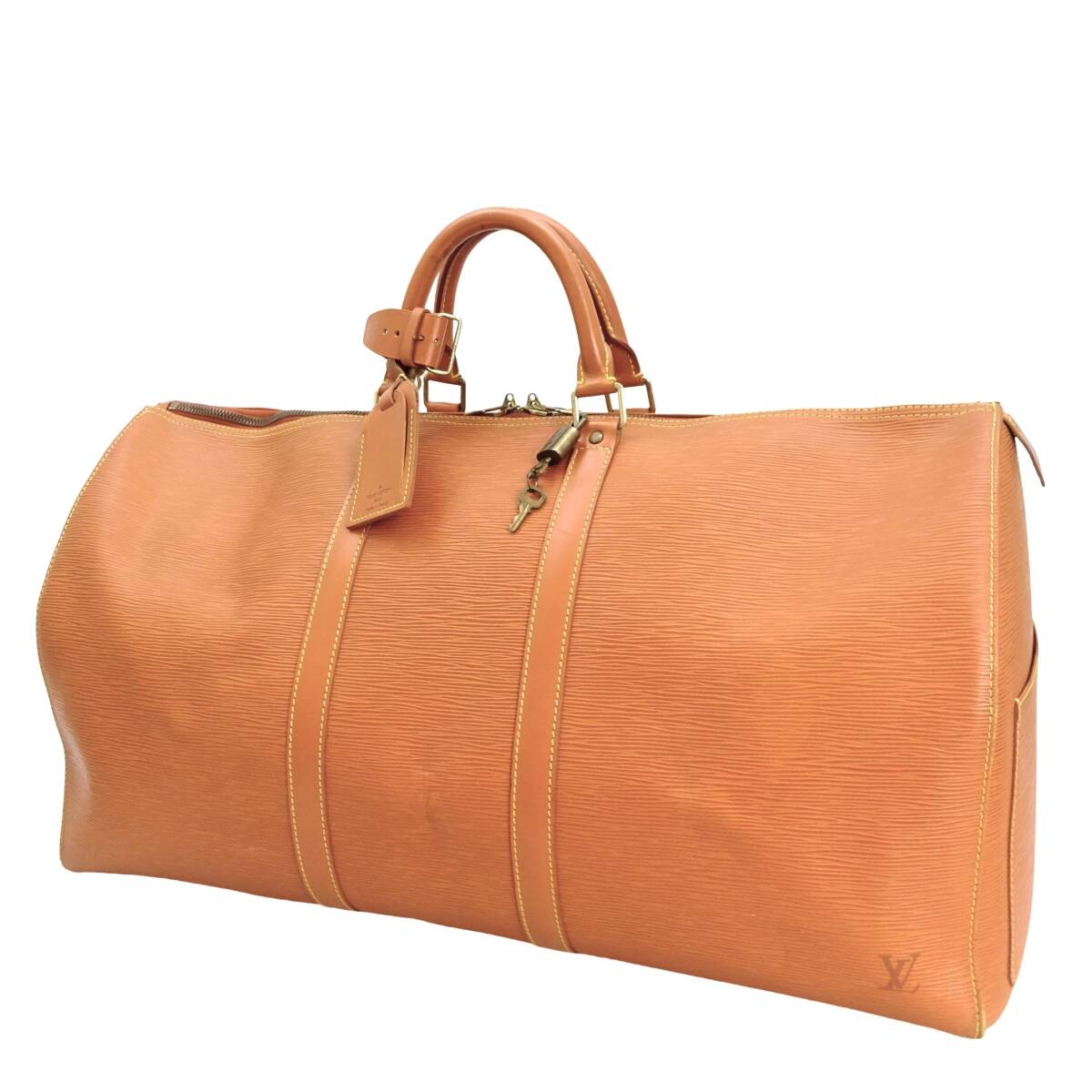 本物■ルイヴィトン■エピ ジパングゴールド M42958 キーポル55 ボストンバッグ 旅行かばん トラベルバッグ拍卖