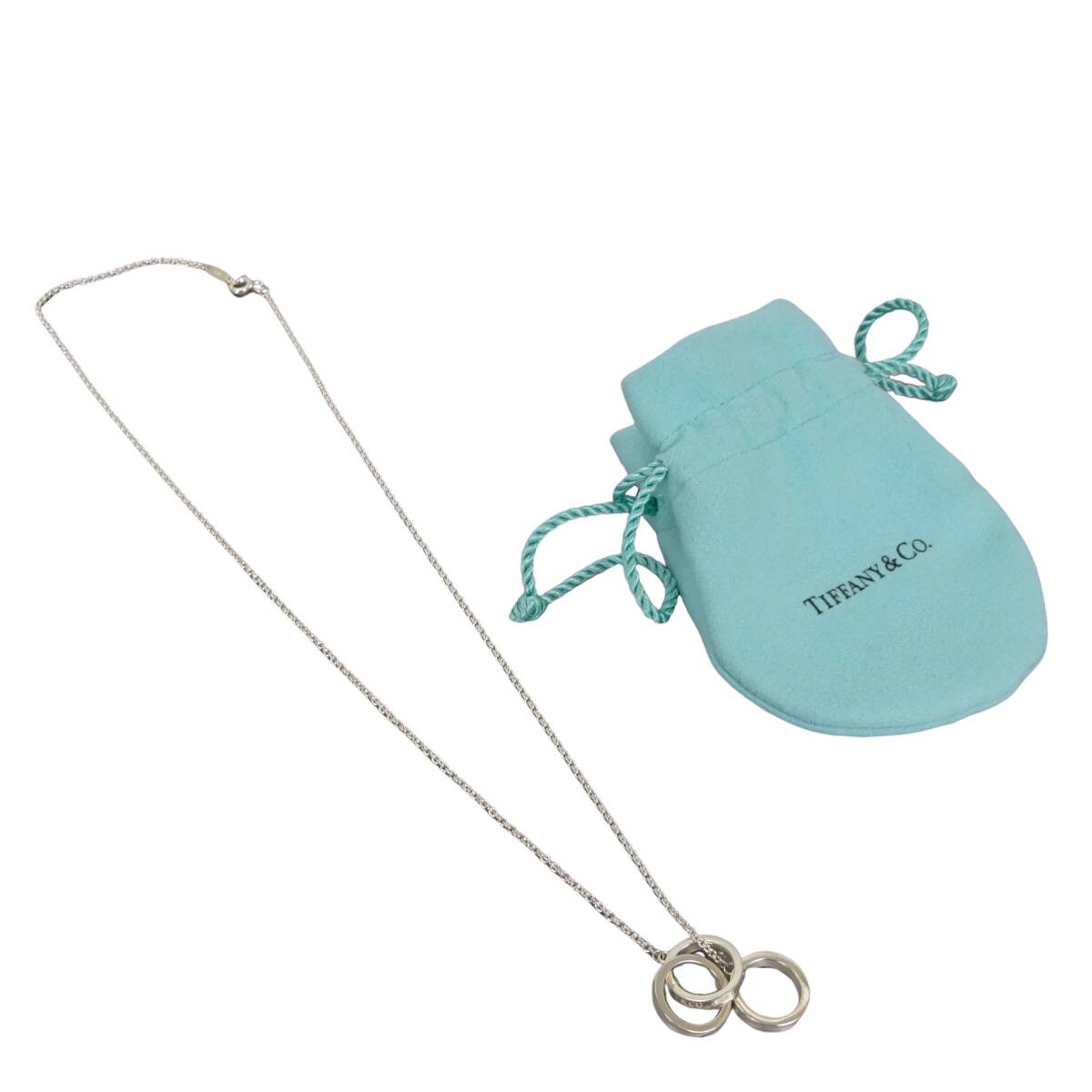 本物 美品■ティファニー■1837 サークル インターロッキング ラリアット ネックレス ペンダント スターリングシルバー拍卖