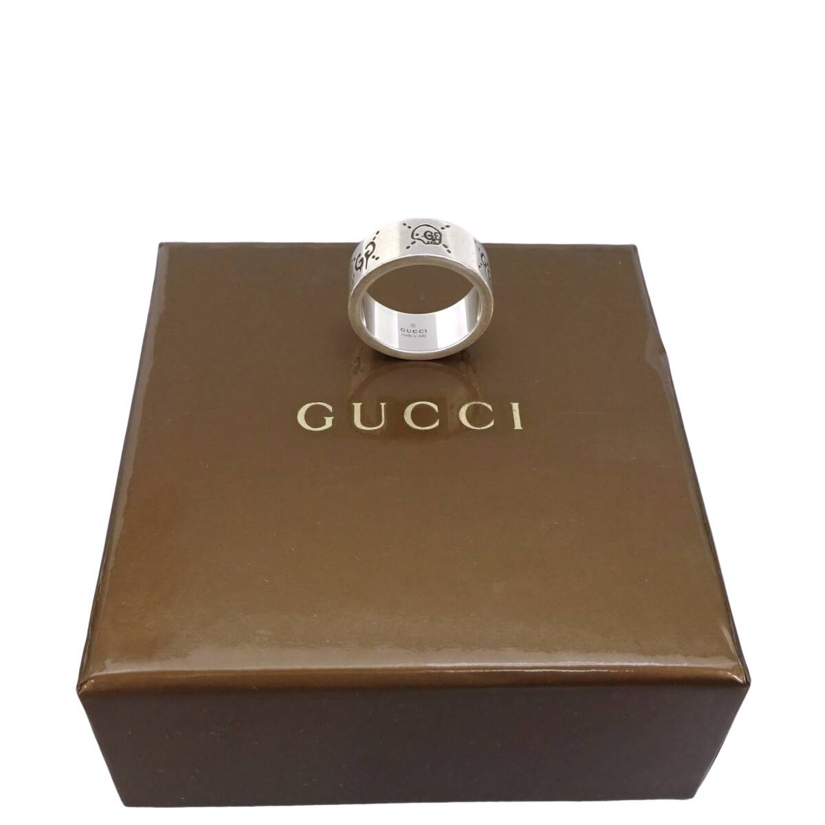 本物■グッチ■ゴースト リング GG 指輪 17号 シルバー925拍卖