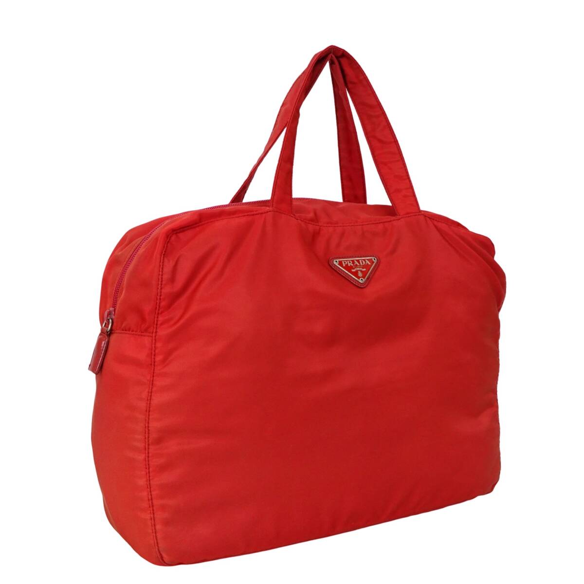 本物■プラダ■テスート シティ レッド ナイロン トートバッグ ハンドバッグ拍卖