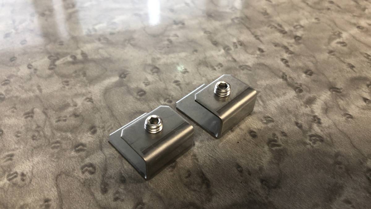 コの字ステー ステンレス製 エアロパーツ リアウイング トランクスポイラー 取り付け用 金具(小)2個セット③拍卖