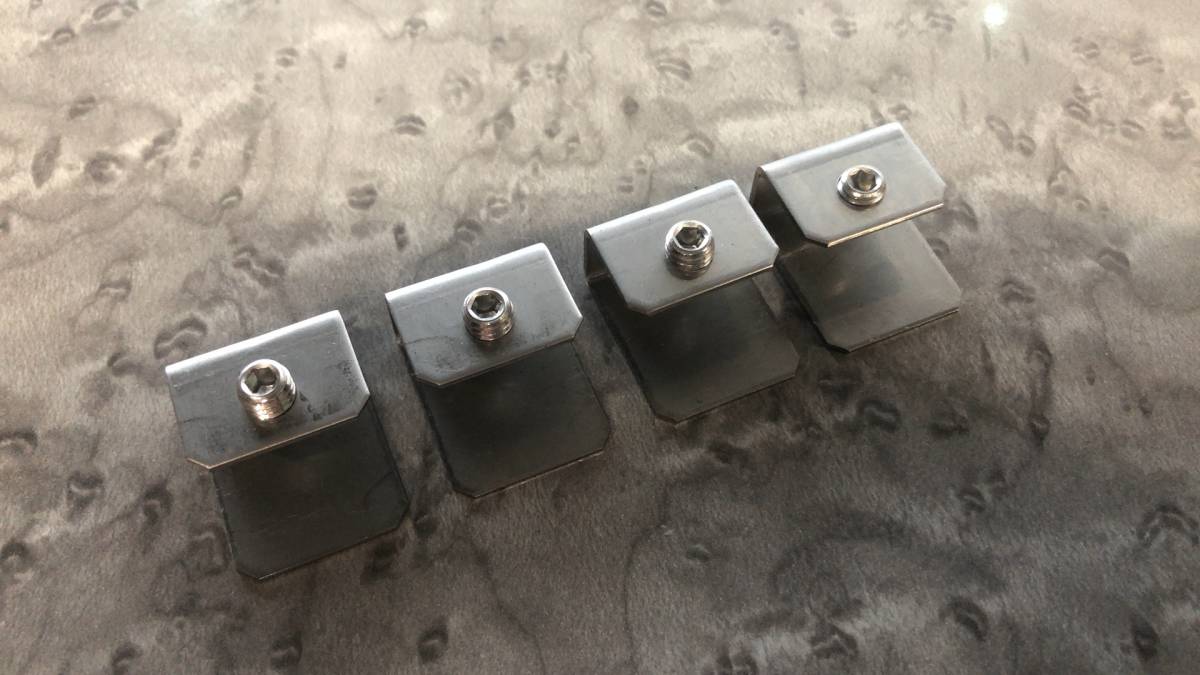 コの字ステー ステンレス製 エアロパーツ リアウイング トランクスポイラー 取り付け用 金具(小)4個セット②拍卖