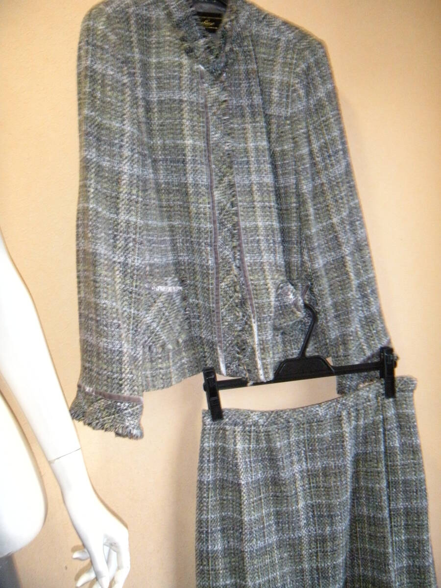 特大 13+ Leilian レリアン REISSMANN ドイツ製生地 レディース セットアップ ジャケット スカート 大きいサイズ タ3619拍卖