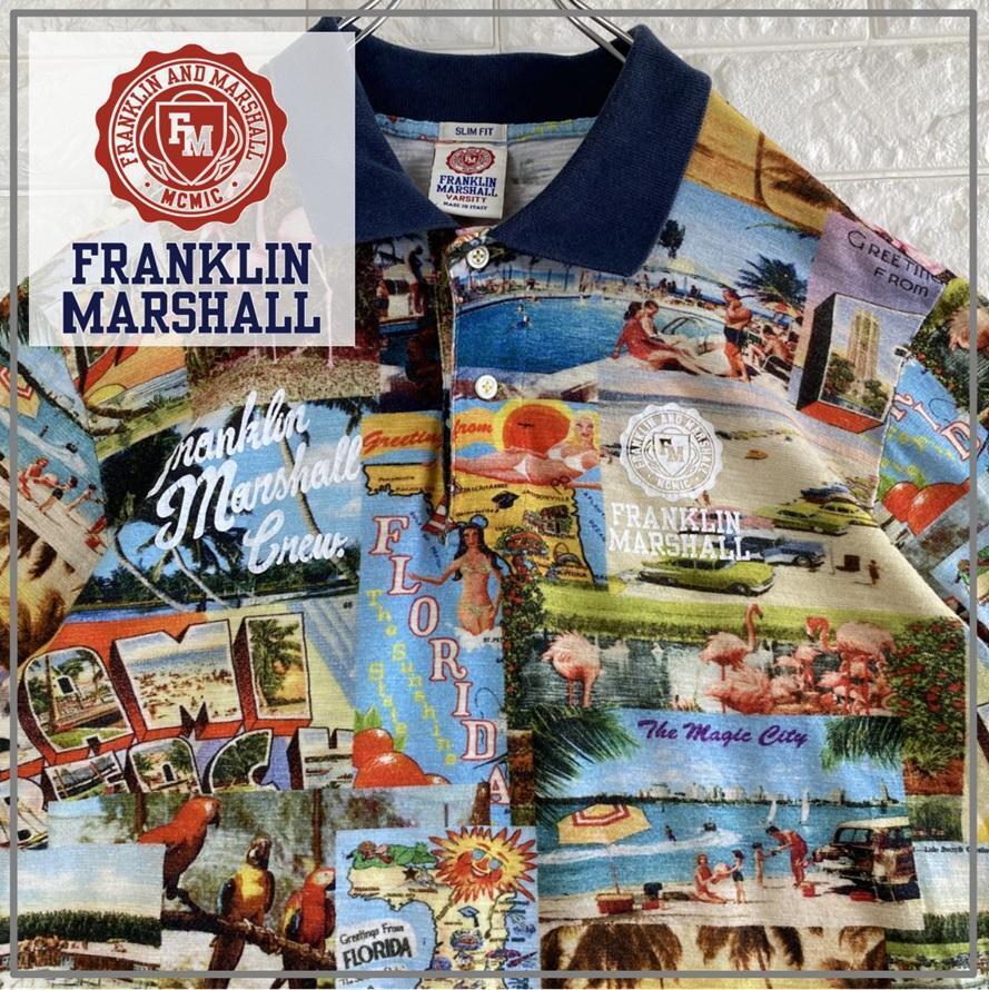 FRANKLIN MARSHALL アーム刺繍 イタリア製 ポロシャツ 4358拍卖