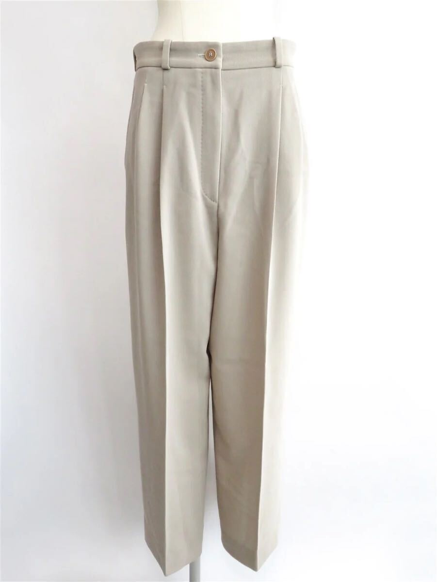 70649 HERMES / エルメス ダブルタック ストレートパンツ拍卖