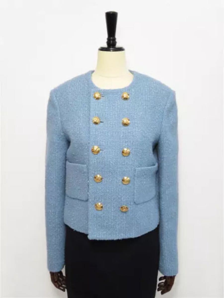 70859 CELINE / セリーヌ ツイード シャスール ジャケット拍卖