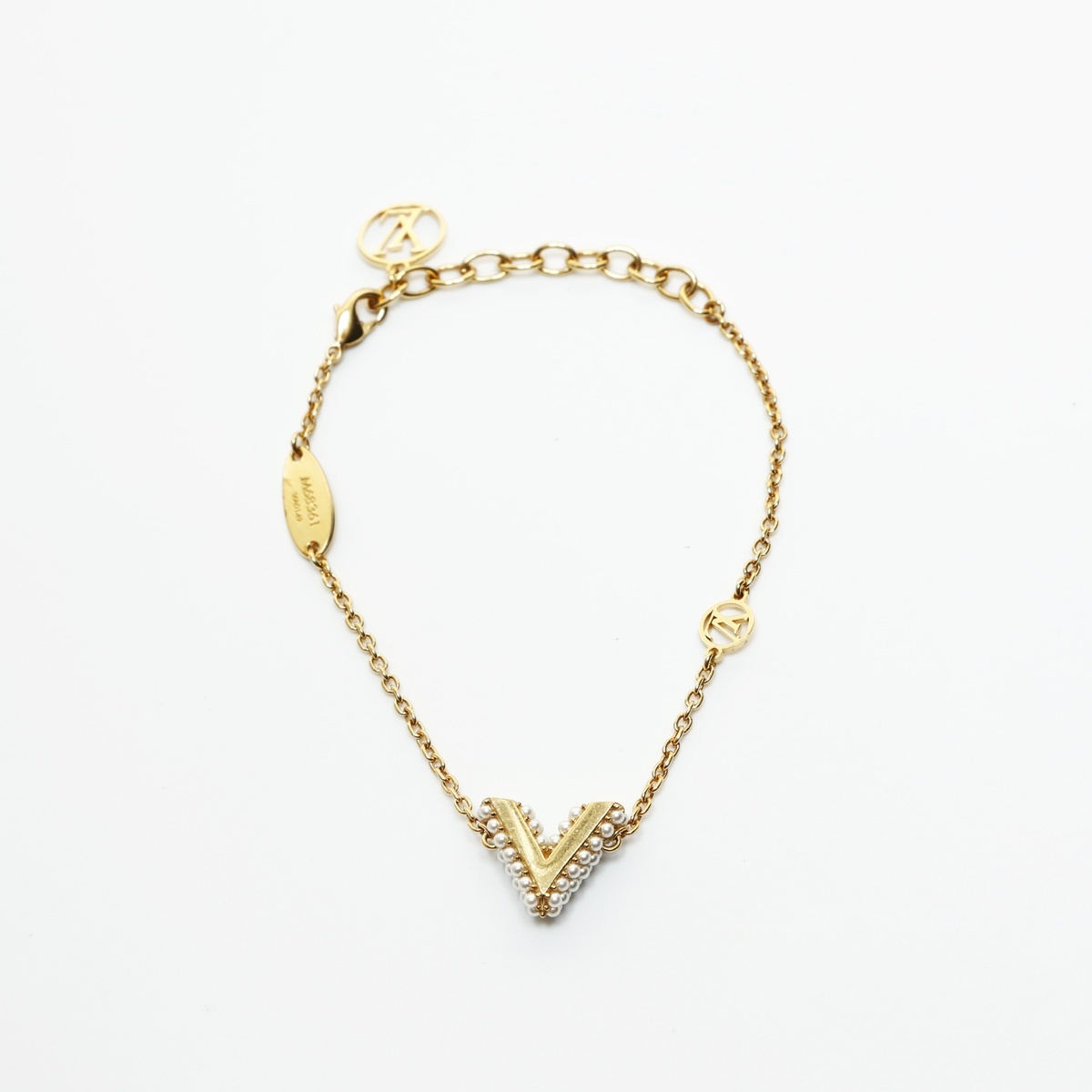 ルイ・ヴィトン LOUIS VUITTON ブレスレット 2019年製 エッセンシャルV パール ゴールド拍卖