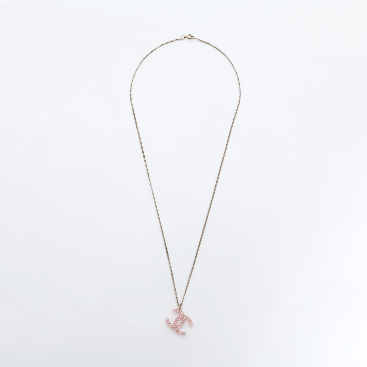 シャネル CHANEL ネックレス 94A 1994年 ココマーク ラインストーン ピンク拍卖