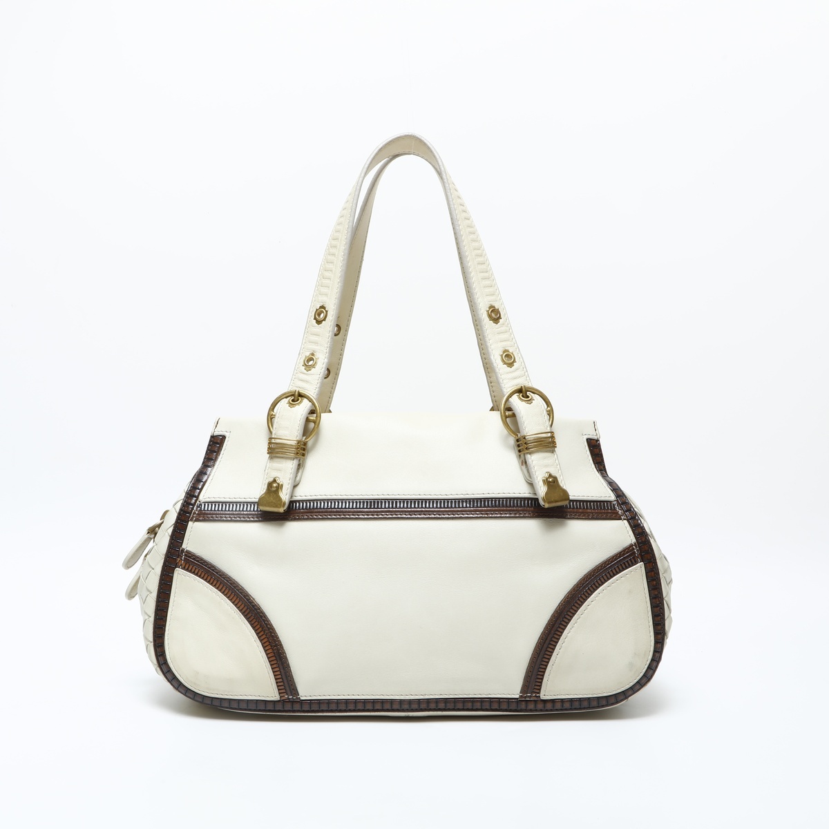 ボッテガヴェネタ BOTTEGAVENETA ハンドバッグ イントレチャート アイボリー拍卖