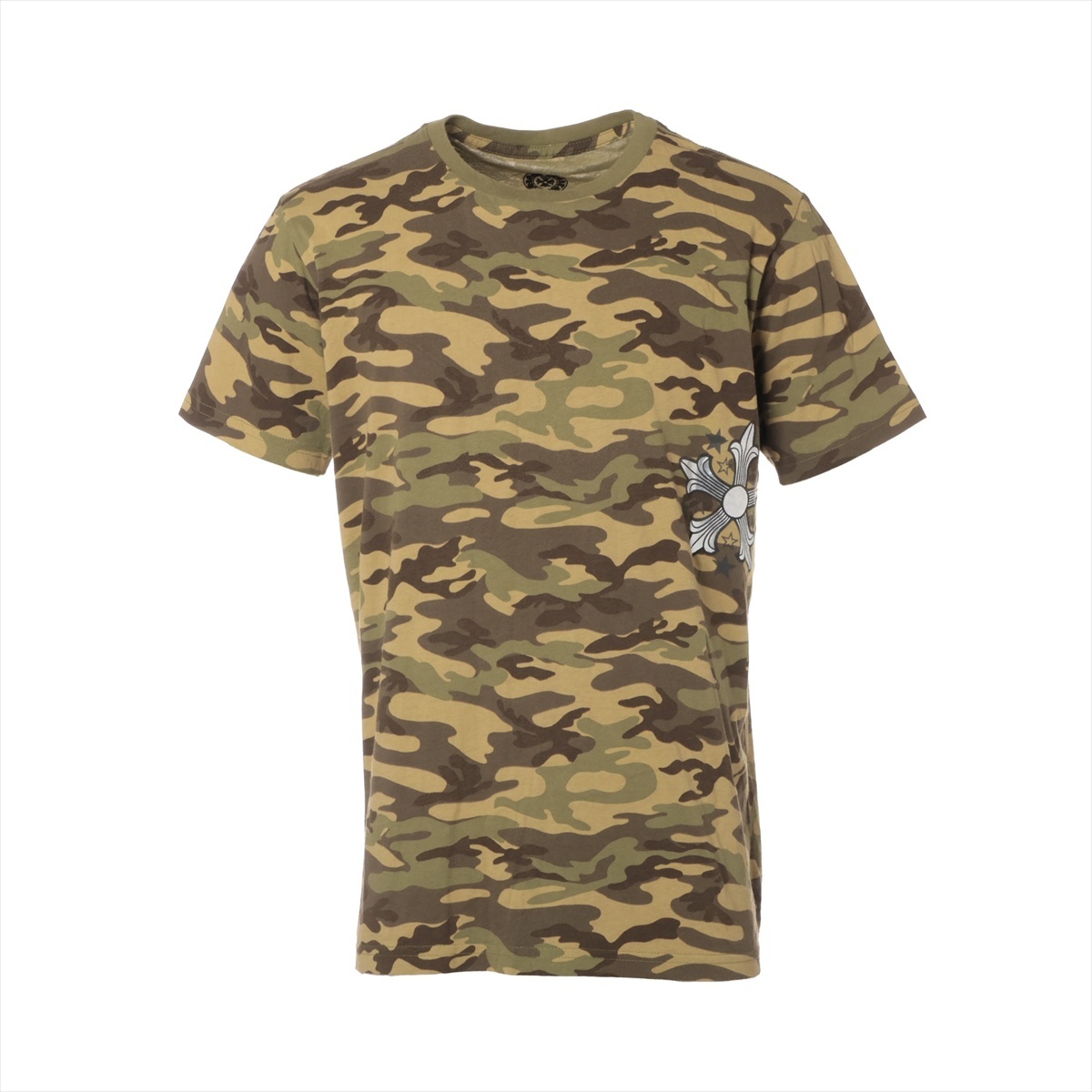 クロムハーツ CHROME HEARTS 半袖Tシャツ 迷彩 カモ L コットン グリーン拍卖